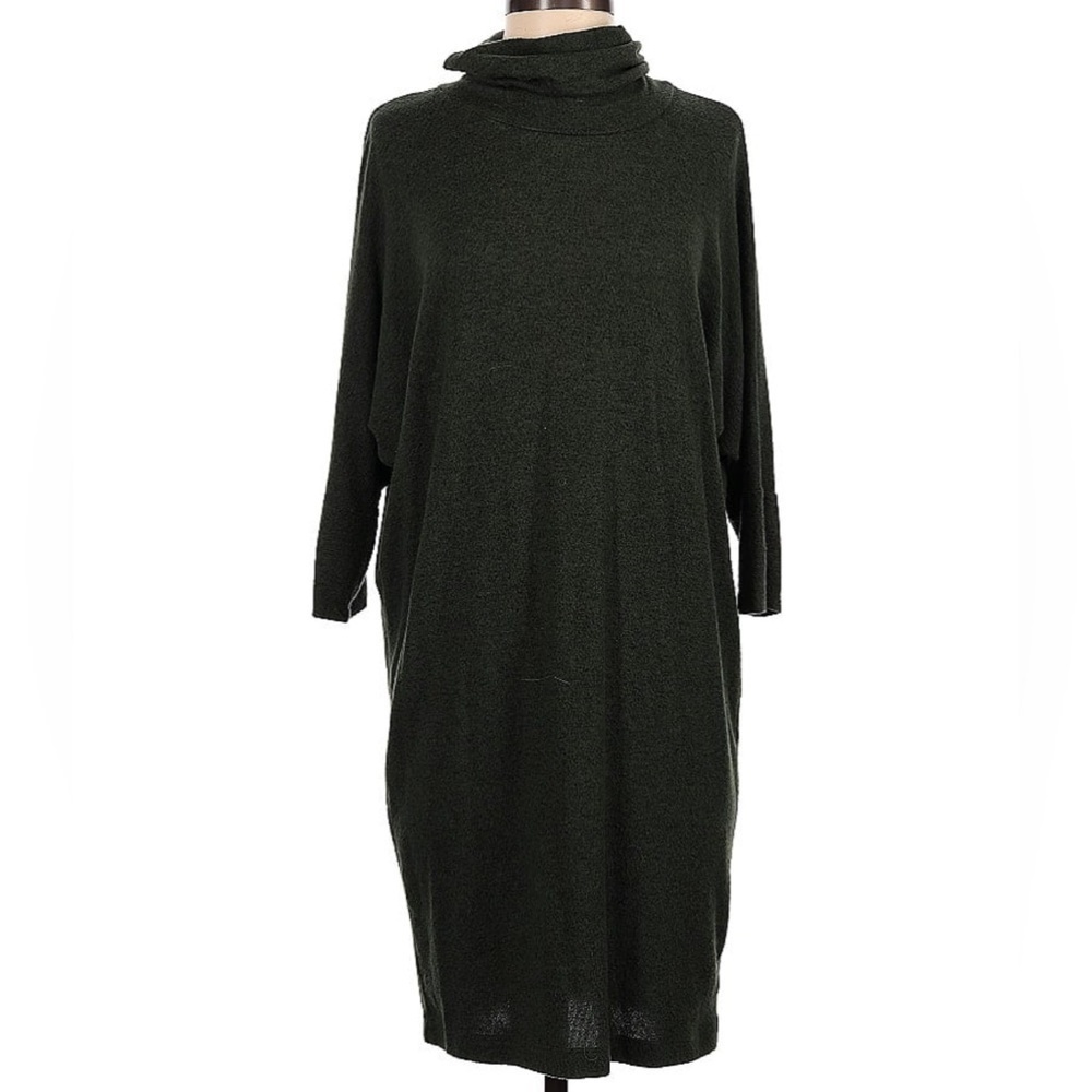 BOBEAU BLACK & OLIVE COWL NECK DRESS MIDI SIZE 2X NEW WITH TAGS - Picture 1 of 6